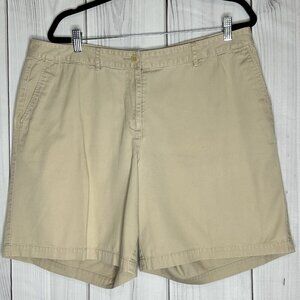 Lauren Ralph Lauren Khaki Shorts Women’s Sz 16W (38x8) Chino Flat Front